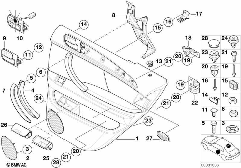 Türverkleidung hinten / Seitenairbag