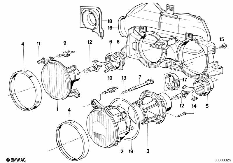 Einzelteile Ellipsoidscheinwerfer