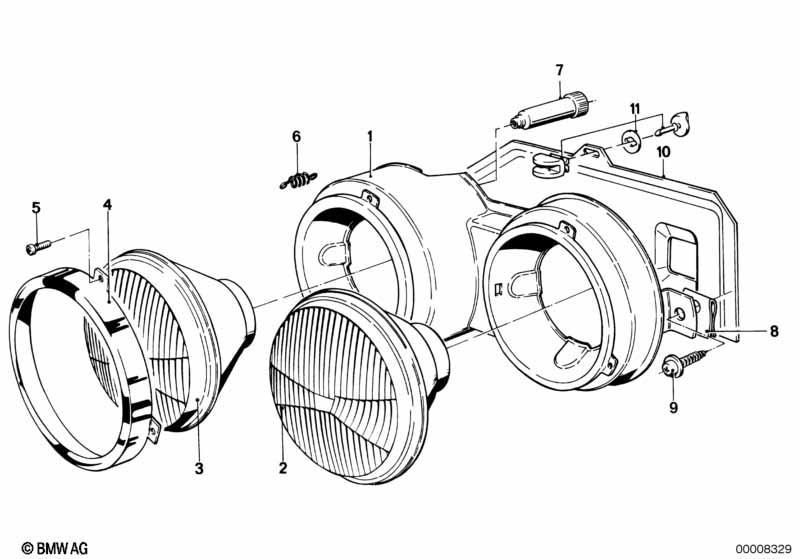 Einzelteile Scheinwerfer