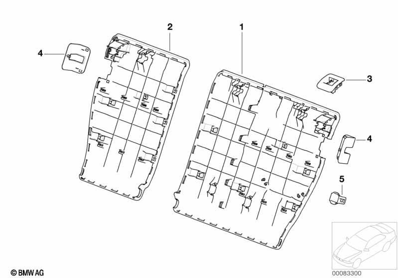 Sitz hinten Lehnenblenden