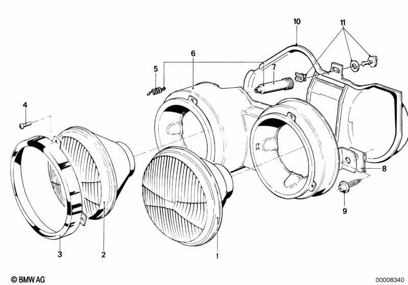 Einzelteile Scheinwerfer