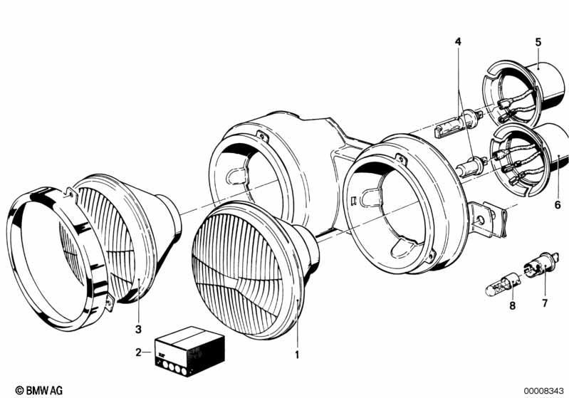 Einzelteile Scheinwerfer