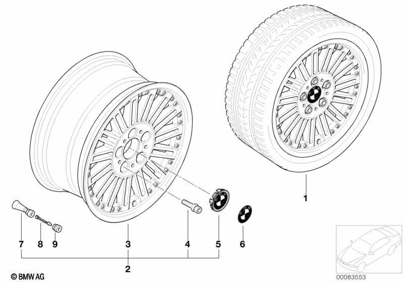 BMW Verbundrad Radialspeiche 86