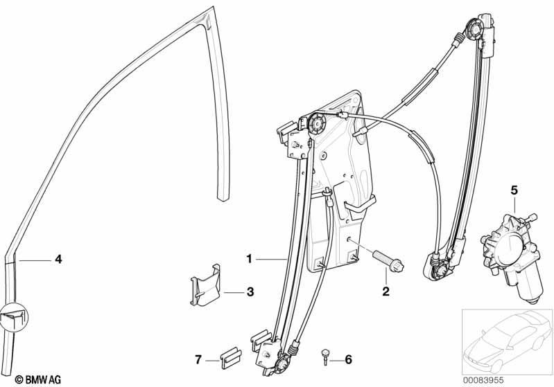 Türfenstermechanismus vorn