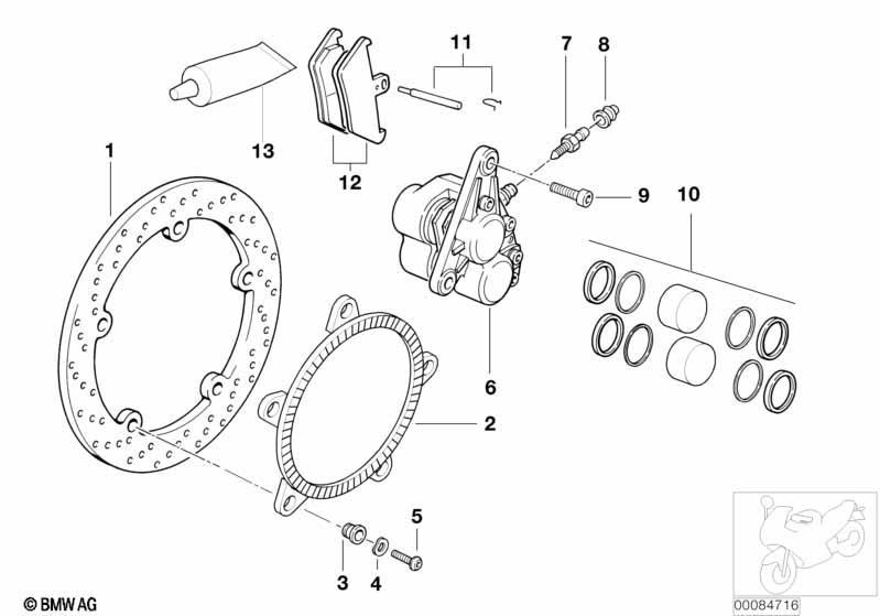 Vorderradbremse ohne Integral ABS