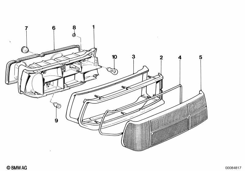 Heckleuchte Einzelteile