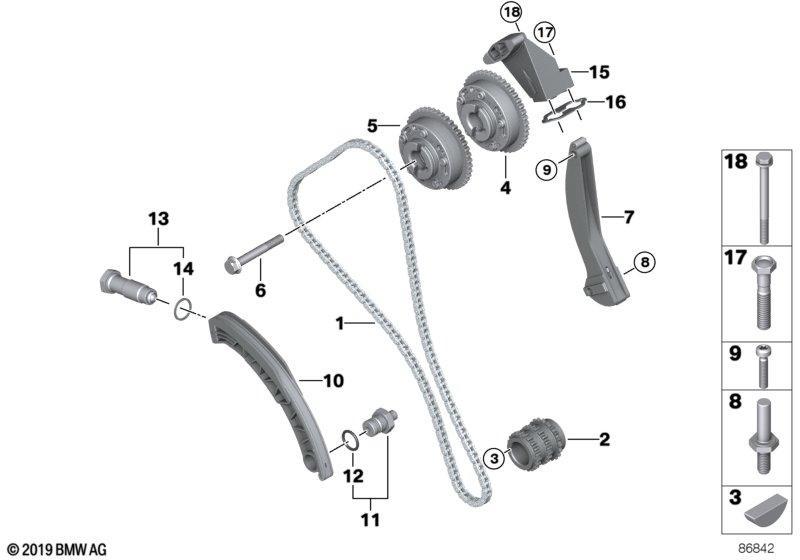 Steuertrieb-Steuerkette Zylinder 1-6