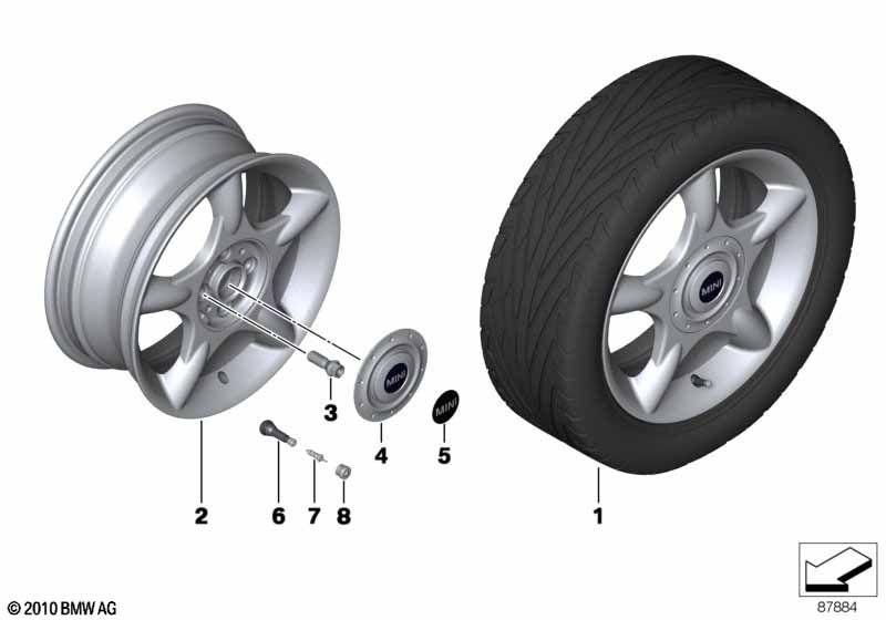 MINI alloy wheel 5-spider spoke 83