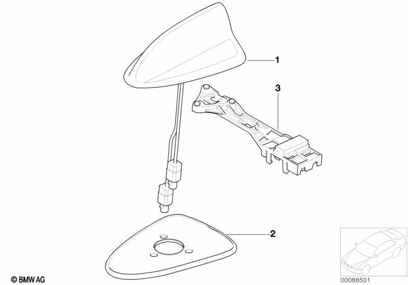 Einzelteile Mehrbandtelefonantenne