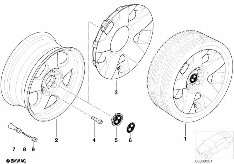 BMW LM Rad Sternspeiche 90