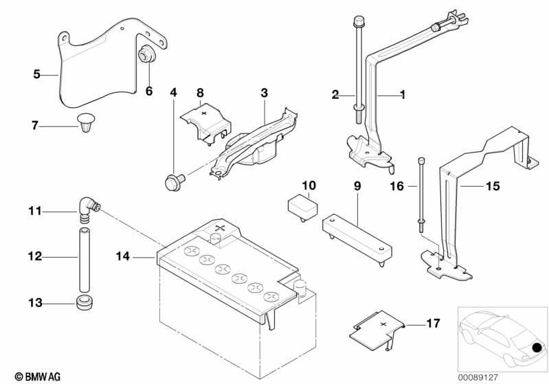 Batteriebefestigung u. Anbauteile