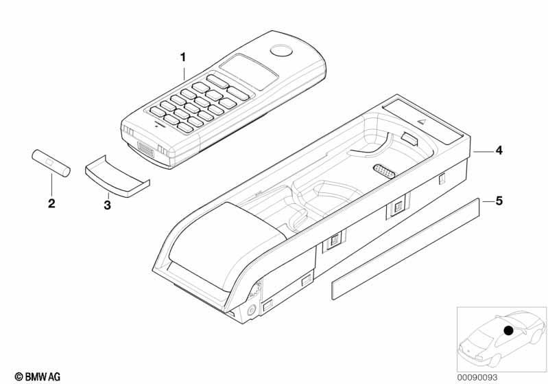 Einzelteile Tandem Autotelefon SA631