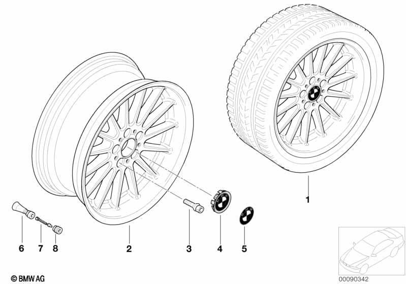 BMW LM Rad Radialspeiche 32