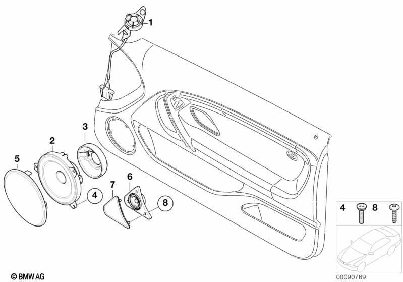 Einzelteile HiFi System Tür vorne