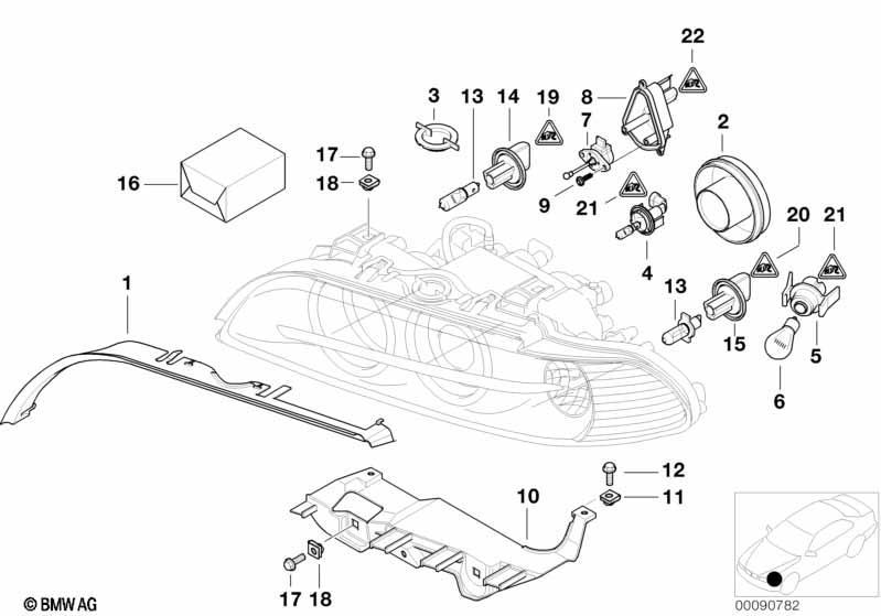 Einzelteile Scheinwerfer Xenon