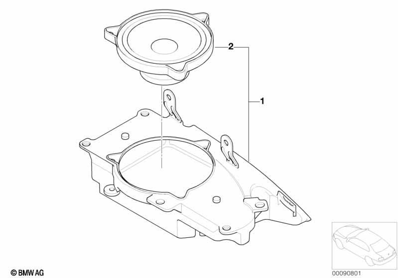 Einzelteile Stereo System hinten