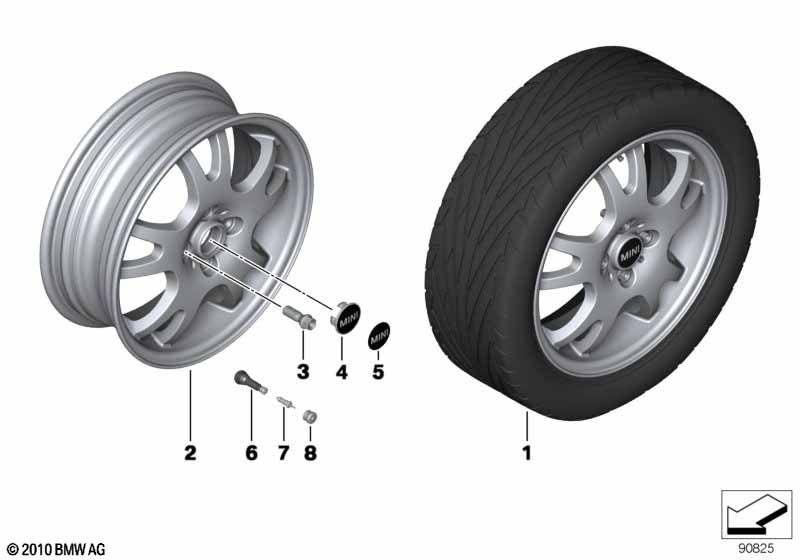 MINI alloy wheel double spoke 87