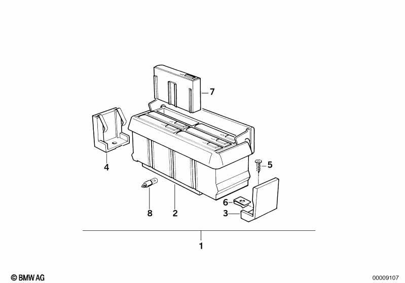 Einzelteile Cassettenbox Mittenkonsole