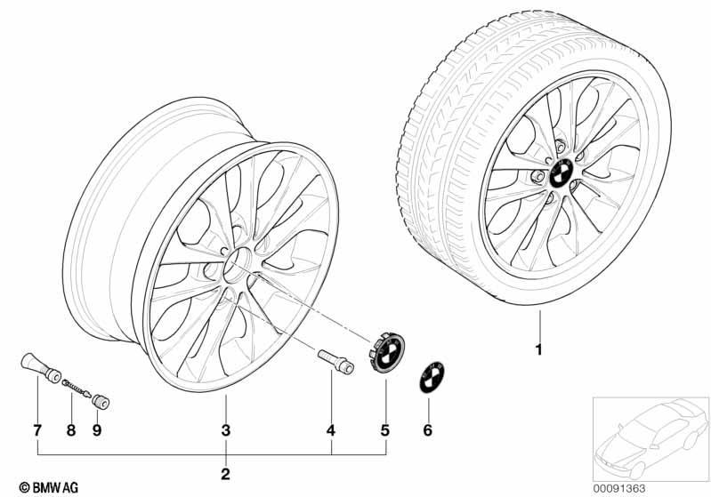 BMW LM Rad Doppelspeiche 98