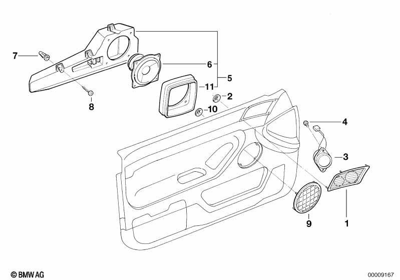 Einzelteile Top-HiFi System Tür vorne