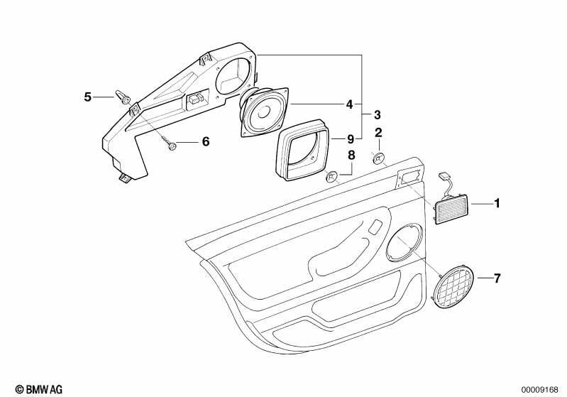 Einzelteile Top-HiFi System Tür hinten