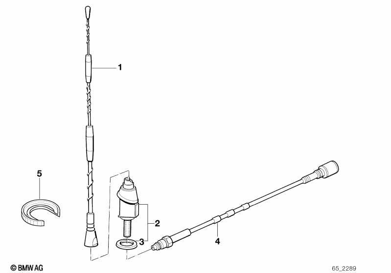 Einzelteile Seitenwandtelefonantenne