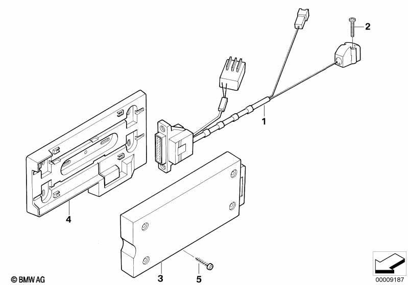 Einzelteile Autotelefon Gepäckraum