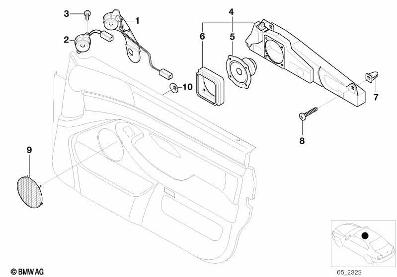 Einzelteile HiFi System Tür vorne