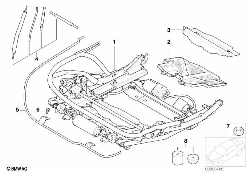 Sitz hinten elektrisch Rahmen