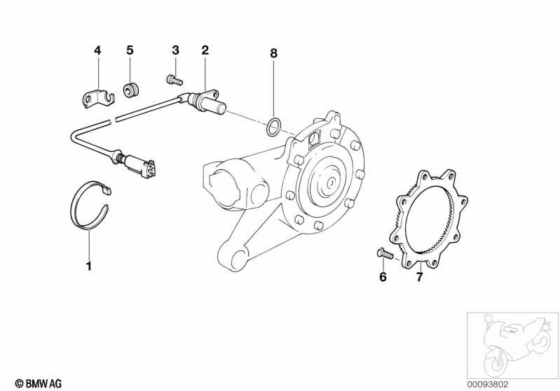 Raddrehzahlsensor Integral ABS hinten