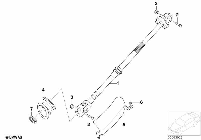 Lenksäule-Lenkspindel unten