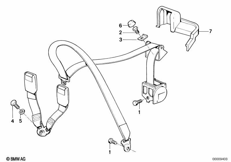 Sicherheitsgurt Anbauteile hinten