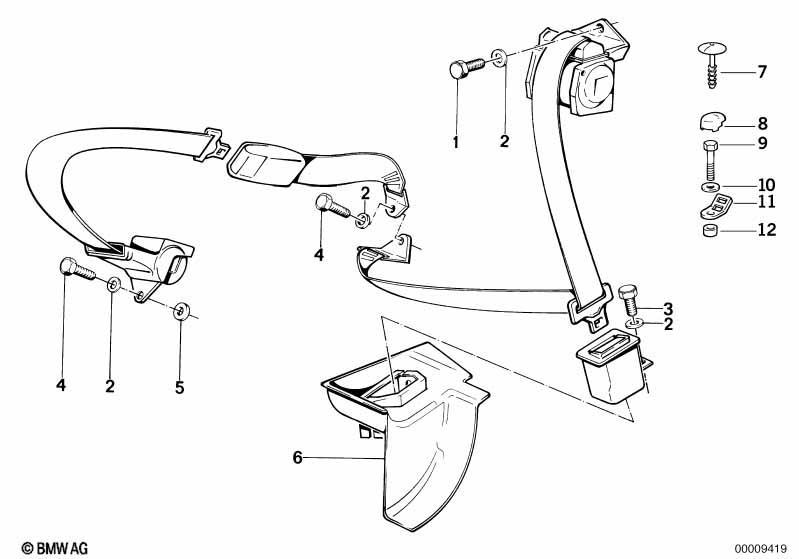 Sicherheitsgurt Anbauteile hinten