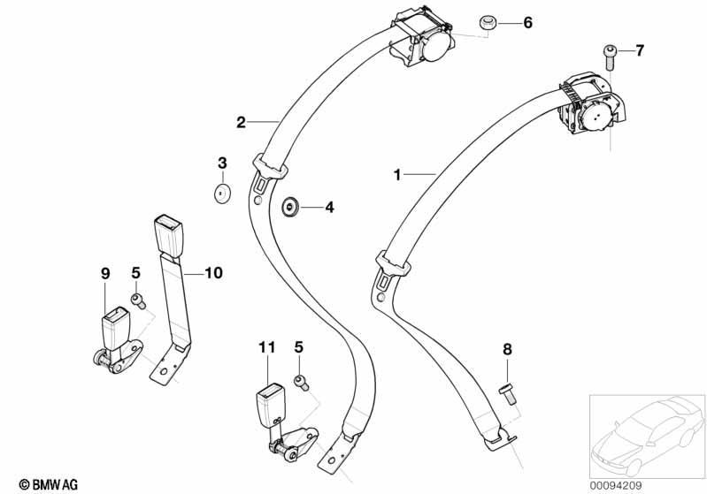 Sicherheitsgurt hinten Basis