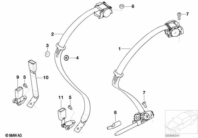 Sicherheitsgurt hinten für Seitenairbag