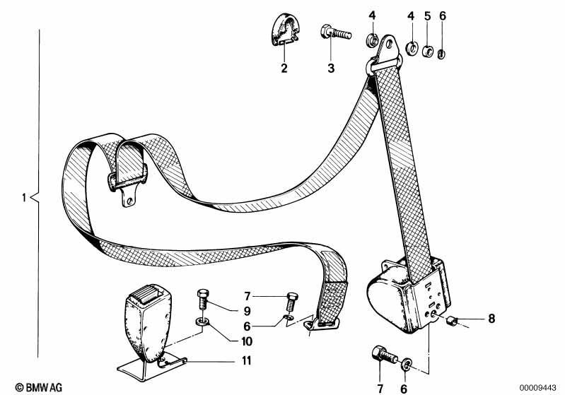 Sicherheitsgurt Anbauteile hinten