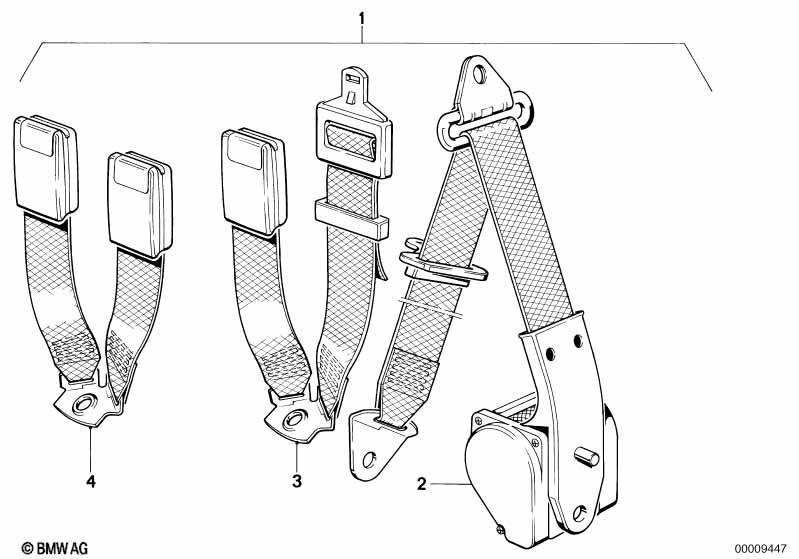 Sicherheitsgurt hinten Einzelteile