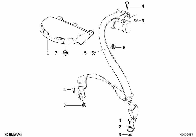 Sicherheitsgurt Anbauteile hinten