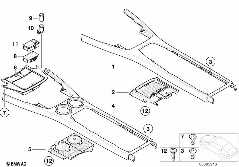 Anbauteile Mittelkonsole