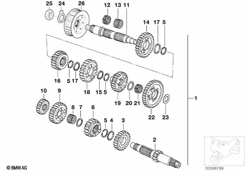5 Gang Getriebe/Radsatzteile