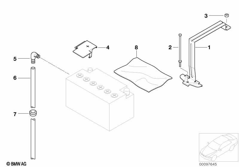 Batteriebefestigung u. Anbauteile