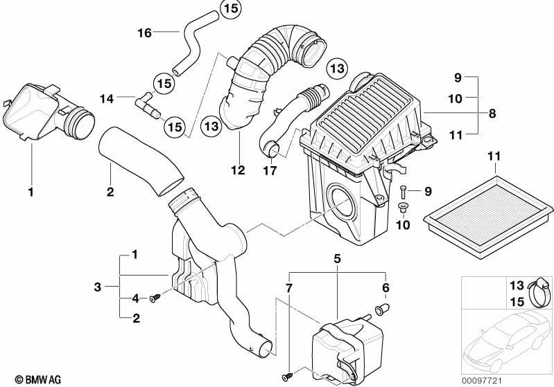 Ansauggeräuschdämpfer/Filtereinsatz