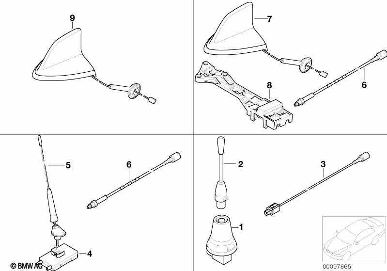 Einzelteile V-Serie Telefonantenne