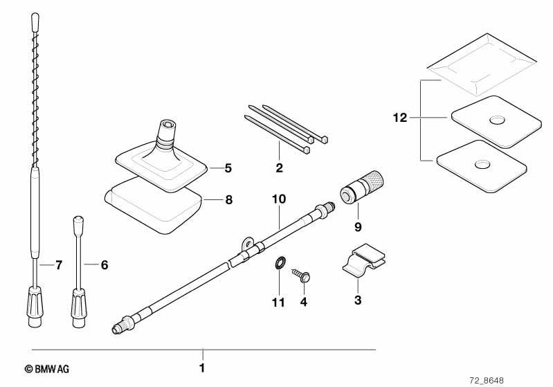 Nachrüstsatz Fensterklebeantenne