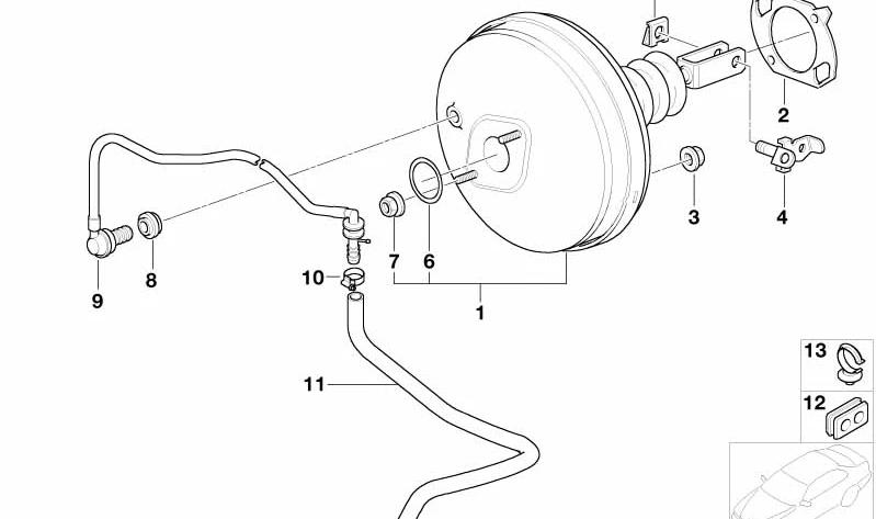 BMW 34331165541 Bremskraftverstärker LSC-145 - LEEBMANN24