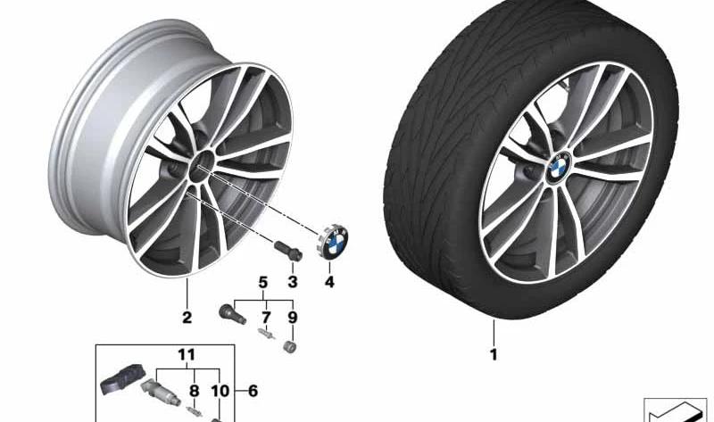 BMW 36116879186 Scheibenrad Leichtmetall Orbitgrey 7,5Jx17 ET43 