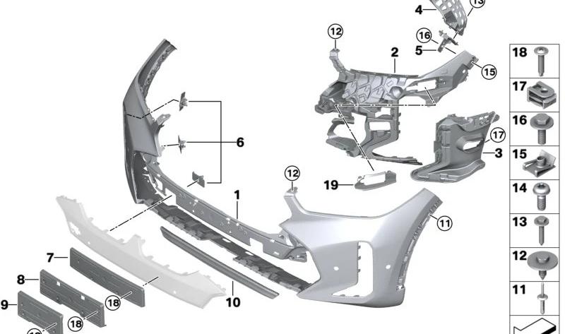 BMW 51118085679 Kennzeichenträger vorn - LEEBMANN24