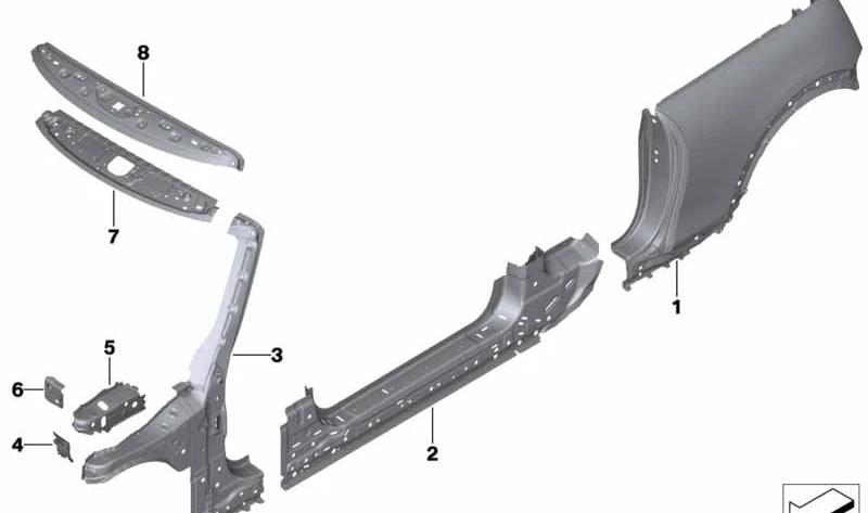 MINI 41007430332 Seitenwand hinten rechts - LEEBMANN24