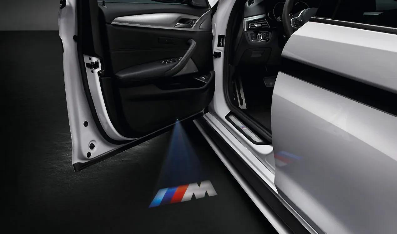 BMW E93 M3 E60 E61 F10 f07 M5 LED 4x Türbeleuchtung mit M LOGO in