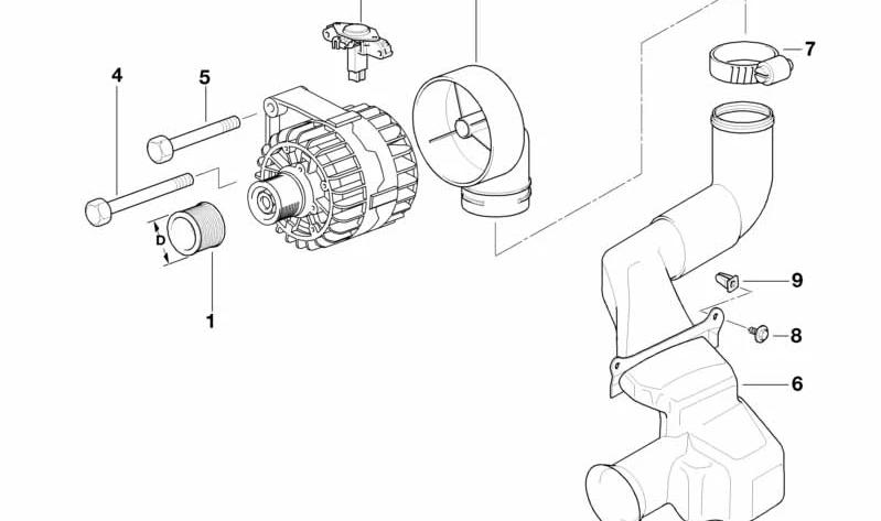 BMW 12311432428 Luftführung Generator - LEEBMANN24